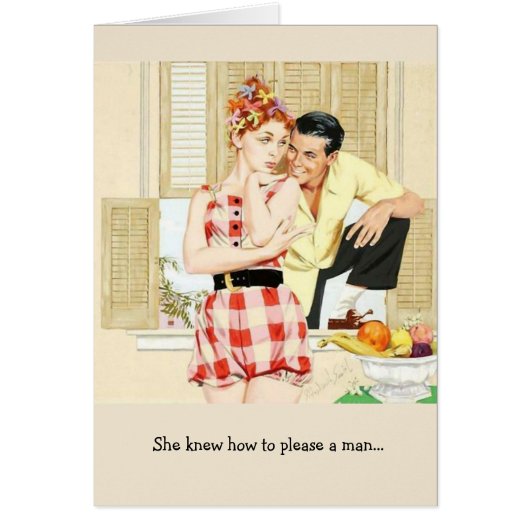Retro Woman - How to Please a Man, Cards (Front)