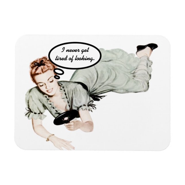 Retro Woman Humor Magnet (Horizontal)