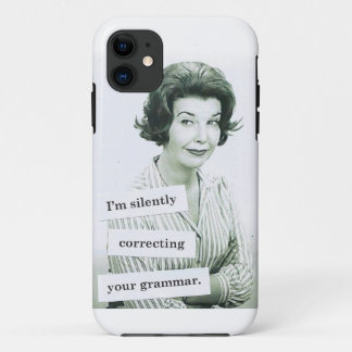 Retro Woman iPhone 5 Case, Grammar Teacher iPhone 11 Case