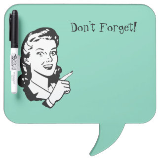 Retro Woman Memo Dry Erase Board
