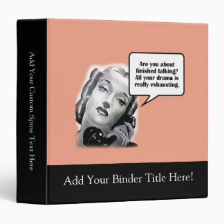 Retro Woman on Phone, Drama Binder