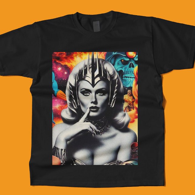 Retro Woman Sci-fi Collage T-Shirt (Creator Uploaded)