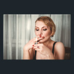 Retro woman smoking photo print<br><div class="desc">Retro woman smoking</div>