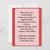 Retro Woman with a Sign Bridal Shower Invitation (Back)