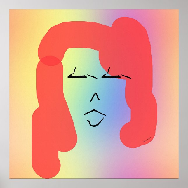 Retro Woman With Red Hair Poster (Front)