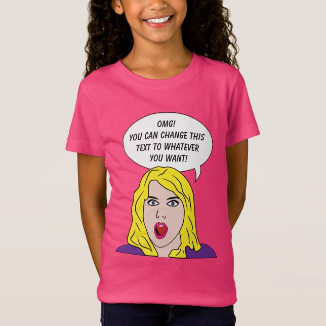 RETRO WOMAN with YOUR TEXT custom clothing T-Shirt (Front)