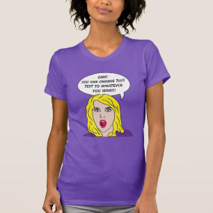 RETRO WOMAN with YOUR TEXT custom clothing T-Shirt