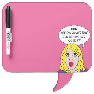 RETRO WOMAN with YOUR TEXT custom message board