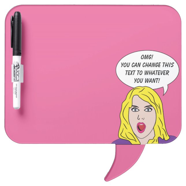 RETRO WOMAN with YOUR TEXT custom message board (Front)