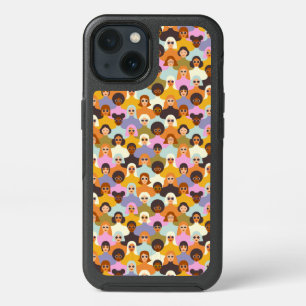 Retro Women of the World Pattern iPhone 13 Case