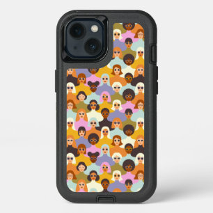 Retro Women of the World Pattern iPhone 13 Case