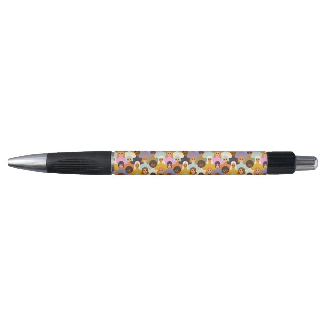 Retro Women of the World Pattern Pen (Front)