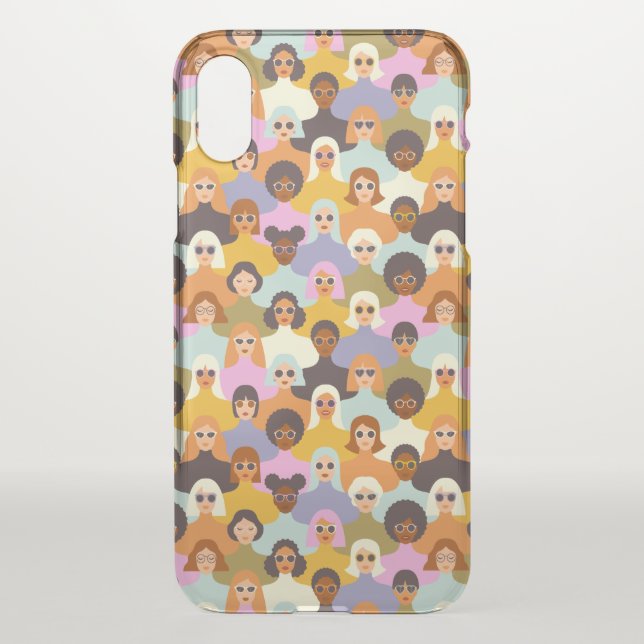 Retro Women of the World Pattern Uncommon iPhone Case (Back)