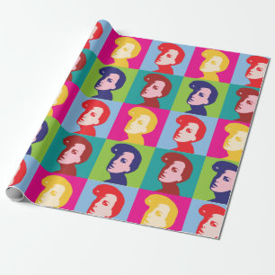 Retro Women Pop Art Wrapping Paper