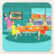 Retro Women's Weekly Card Game Cork Coasters