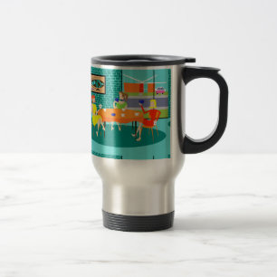 Retro Women's Weekly Card Game Travel Mug