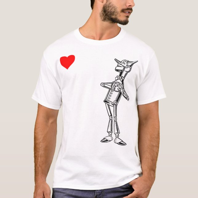 Retro Wonderful Wizard Of Oz Gifts Tin Man Heart T-Shirt (Front)