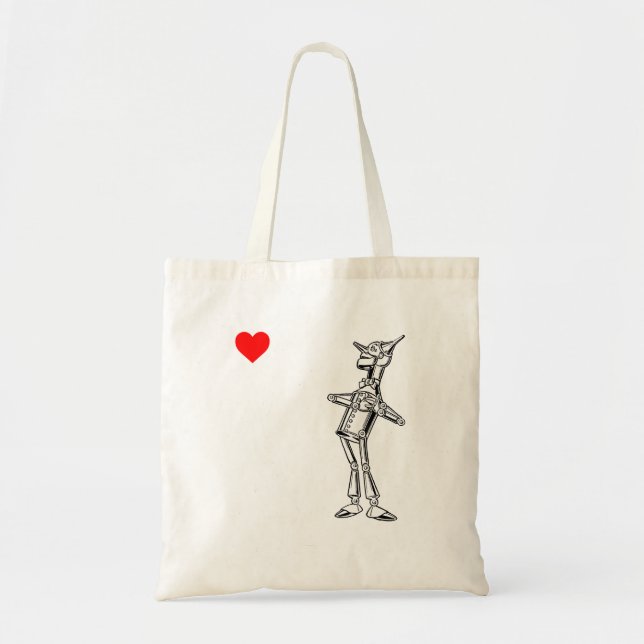 Retro Wonderful Wizard Of Oz Tin Man Heart Tote Bag (Front)