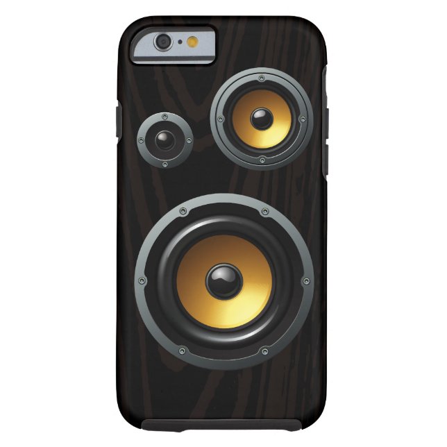 Retro Wood Grain Speaker Trio Case-Mate iPhone Case (Back)