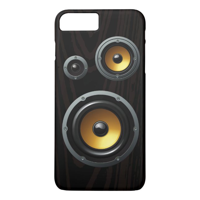 Retro Wood Grain Speaker Trio Case-Mate iPhone Case (Back)