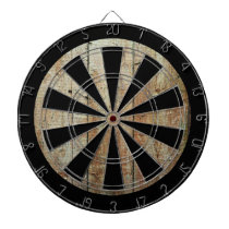 Retro Wood Wooden Texture Pattern Dart Board