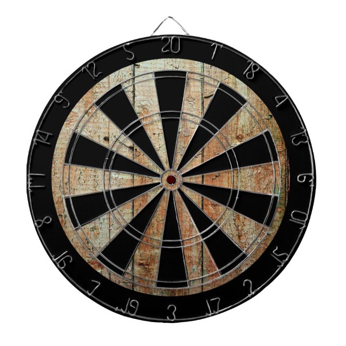 wooden dart board