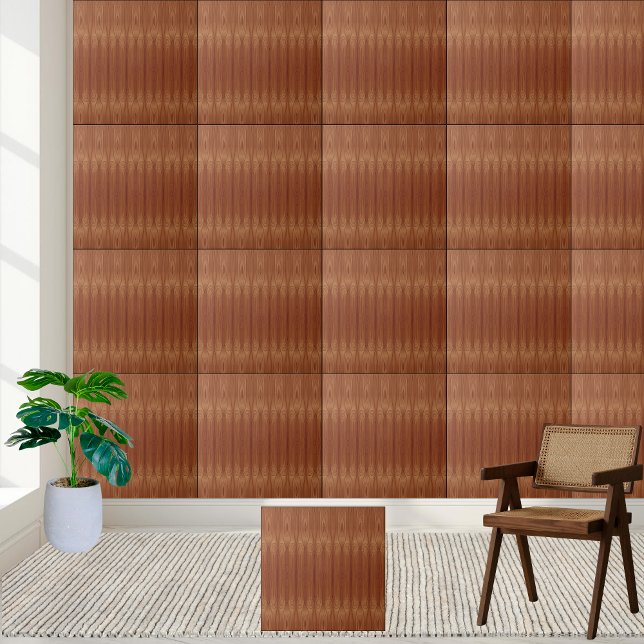 Retro Woodgrain Brown Ceramic Tile (Retro Woodgrain Brown Ceramic Tile)