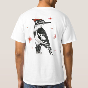 Retro Woodpecker – Mid-Century Ink Art T-Shirt