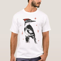 Retro Woodpecker – Mid-Century Ink Art