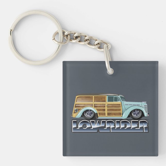 Retro Woody Lowrider Keychain (Front)