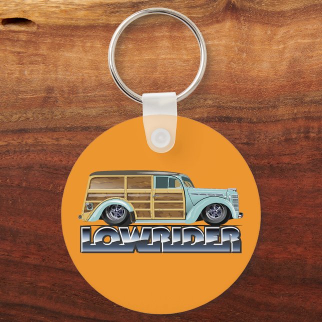 Retro Woody Lowrider Keychain (Front)