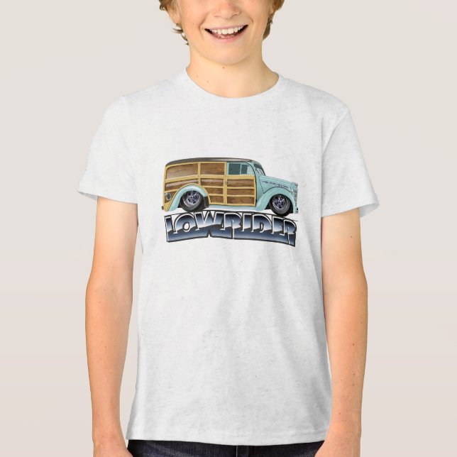 Retro Woody Lowrider Tri-Blend Shirt (Front)