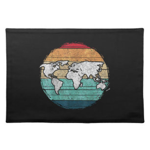 Retro World Map Cloth Placemat