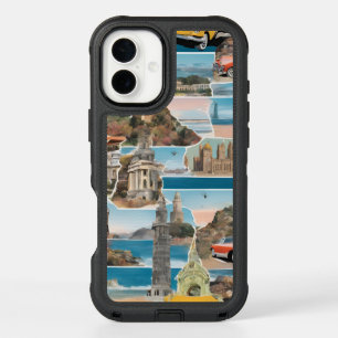 Retro World Tour Collage iPhone 16 Plus Case