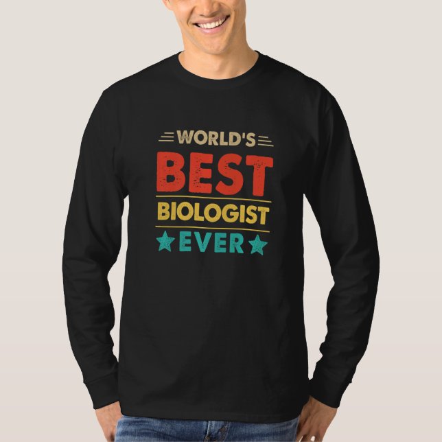 Retro World's Best Biologist Ever   T-Shirt (Front)
