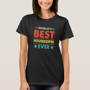 Retro World's Best Housekeeper Ever   T-Shirt