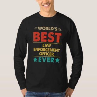 Retro World's Best Law Enforcement Officer Ever   T-Shirt