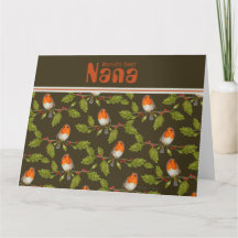 Retro World's Best Nana Custom Robin Card