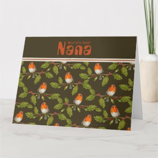 Retro World's Best Nana Custom Robin Card