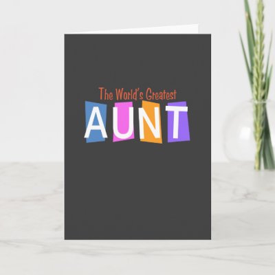 Retro World's Greatest Aunt Card
