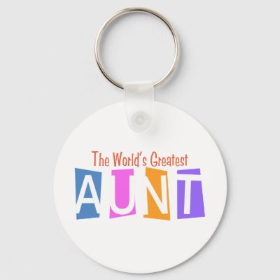 Retro World's Greatest Aunt Keychain