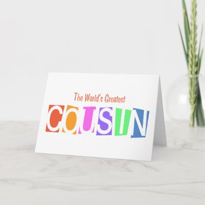 Retro World's Greatest Cousin Card