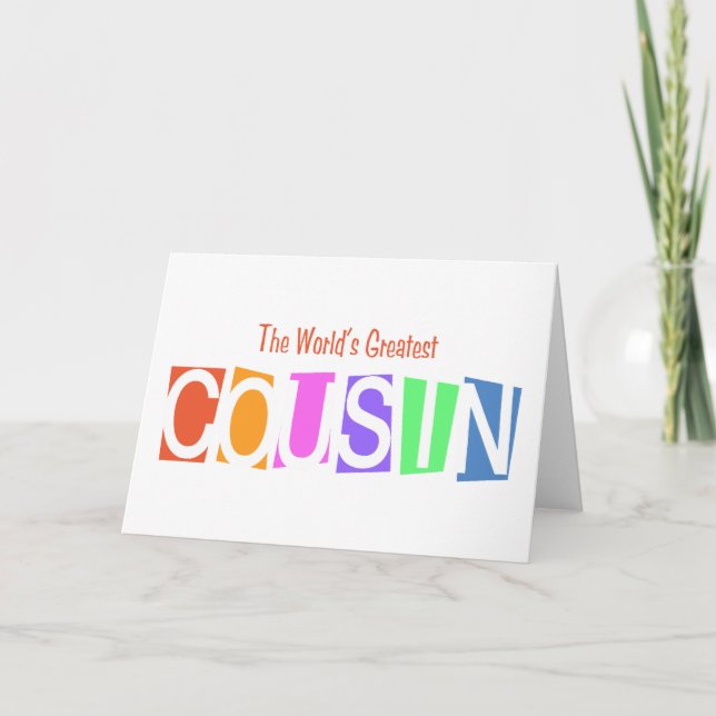 Retro World's Greatest Cousin Card (Front)
