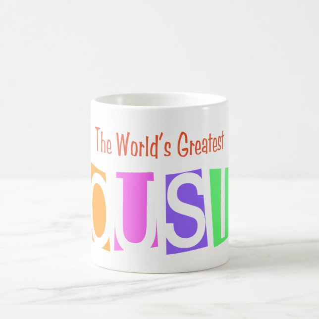 Retro World's Greatest Cousin Coffee Mug (Center)