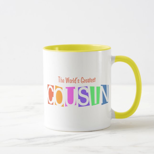 Retro World's Greatest Cousin Mug (Right)
