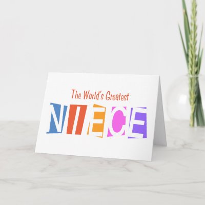 Retro World's Greatest Niece Card