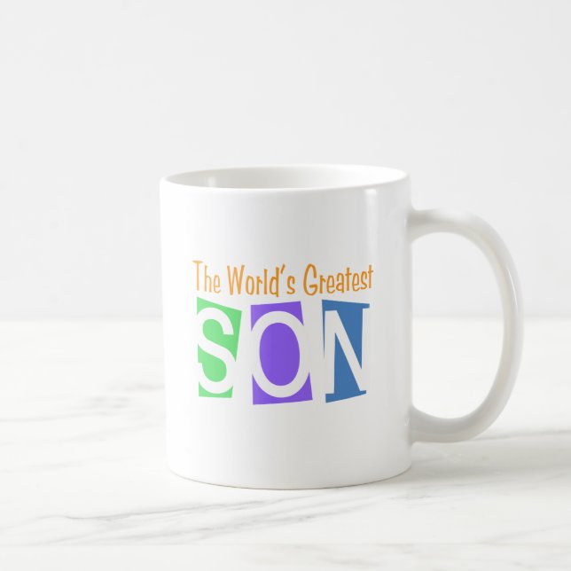 Retro World's Greatest Son Coffee Mug (Right)