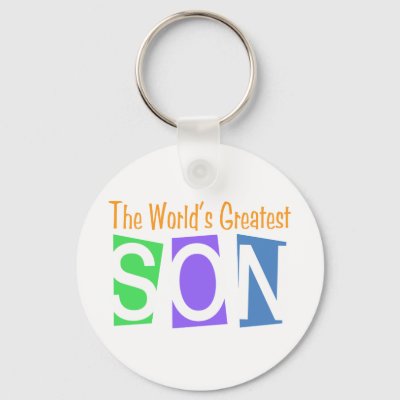 Retro World&#39;s Greatest Son Keychain