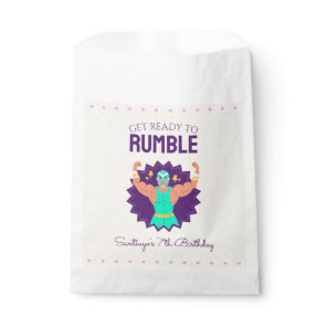 Retro Wrestling Birthday Party Favor Bag