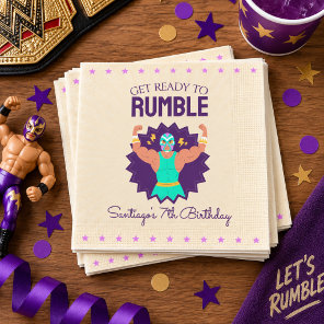 Retro Wrestling Birthday Party Napkins